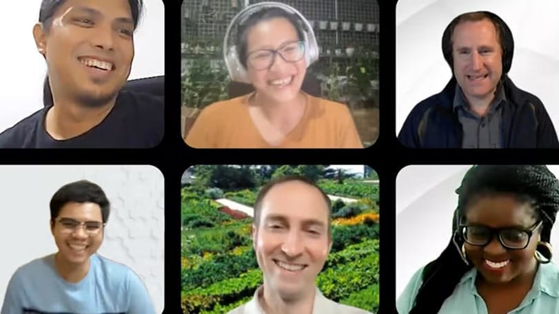 The Airway team members in a virtual meeting