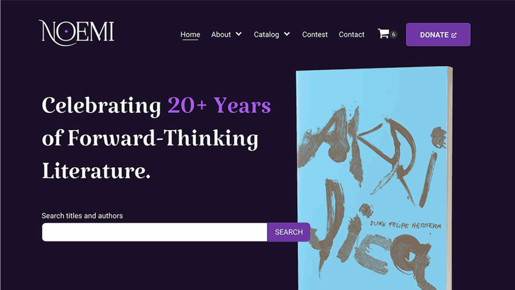 Noemi Press website homepage screenshot